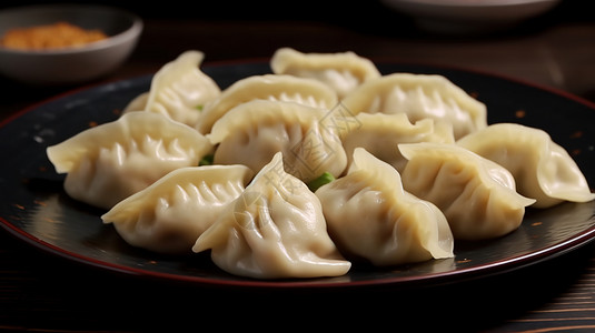 中式餐食饺子背景图片