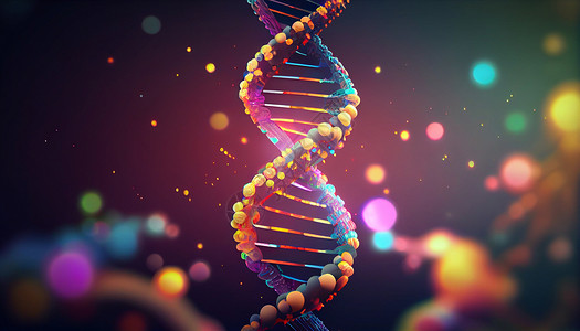 DNA插画医药DNA细胞手绘设计图片