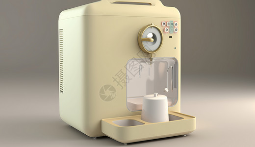 艺术3d厨房电器豆浆机3D背景