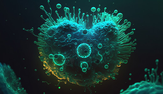 发散状病毒3D背景图片