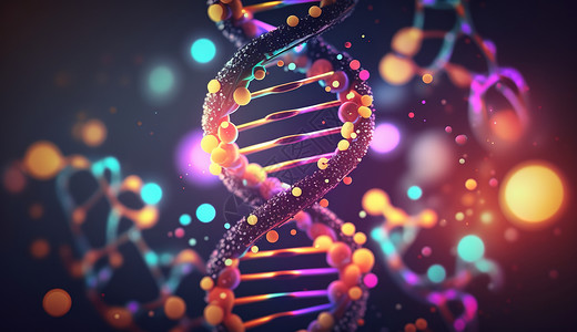 彩色的DNA图片