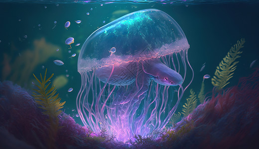 海底生物背景图片