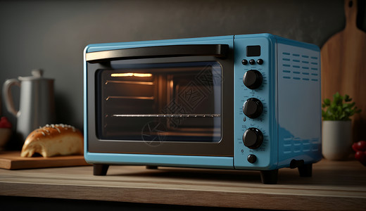 3D艺术小型电烤箱3D背景