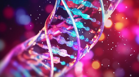 彩色背景DNA生物链背景图片