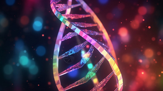 彩色DNA生物链背景图片