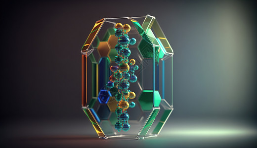 分子结构3D背景图片