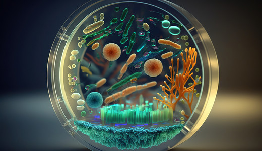 微生物微观场景图片