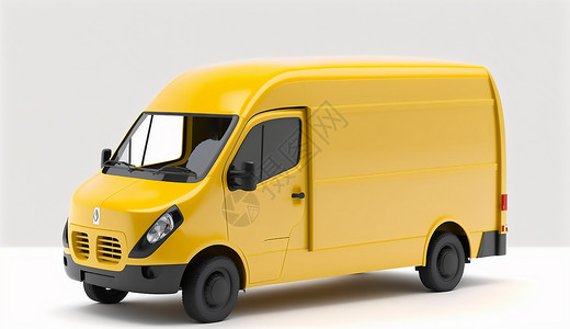 黄色的货运汽车背景图片