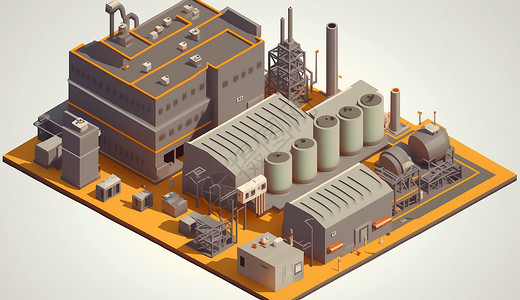 工厂模型背景图片