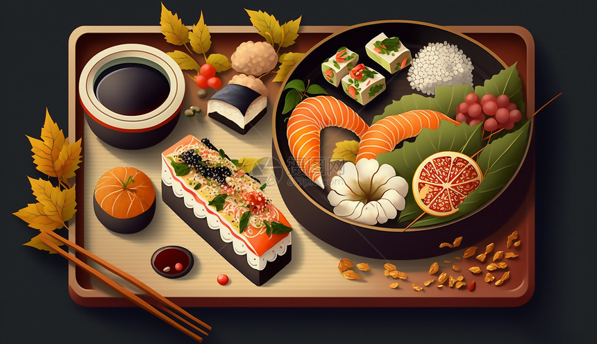 多种寿司图片