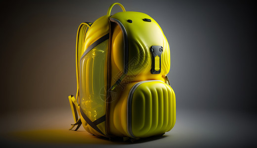 黄色科技感的双肩背包背景图片
