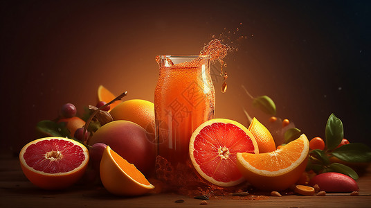 水果果汁高清背景图片