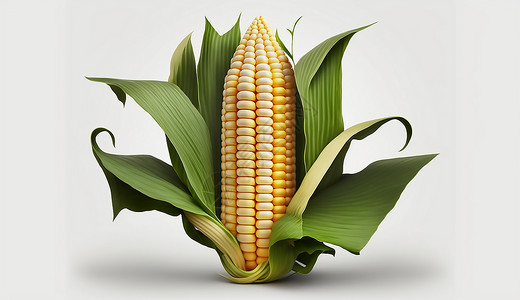 剥开的新鲜玉米背景图片