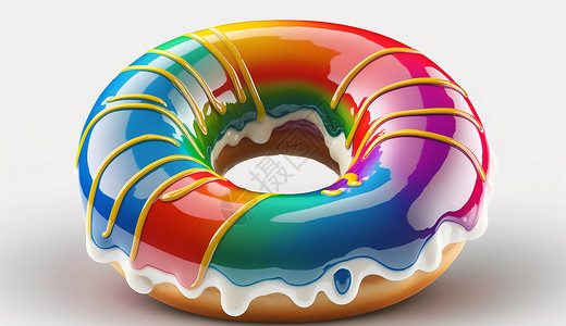 漂亮甜甜圈一个漂亮的甜甜圈插画