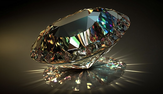 矿物宝石灿烂的钻石插画