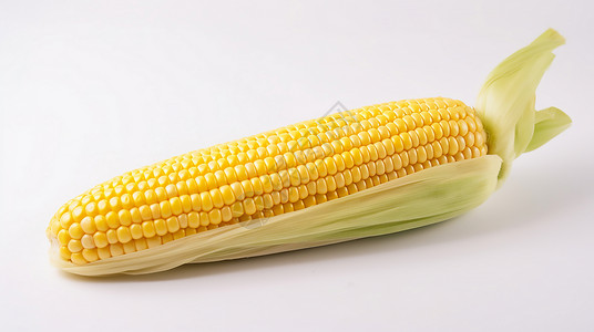 健康食品五谷杂粮带叶子的玉米插画
