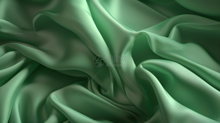 嫩绿色丝绸背景图片