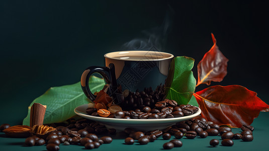 商业咖啡豆高端咖啡豆咖啡商业插画
