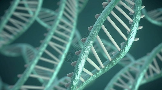 白色dna分子细胞科技DNA细胞手绘插画