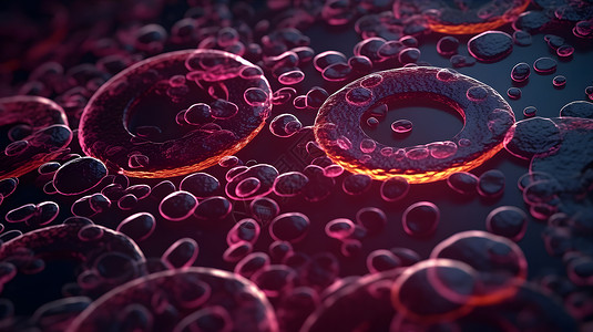 紫色甜甜圈细菌背景图片