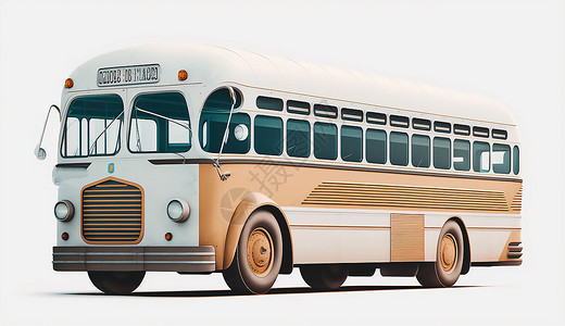 一辆古老的公交汽车背景图片