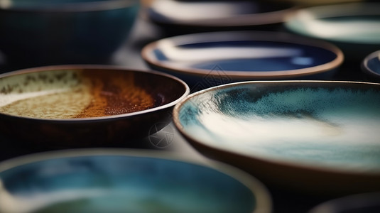 中式精致的陶瓷餐具图片