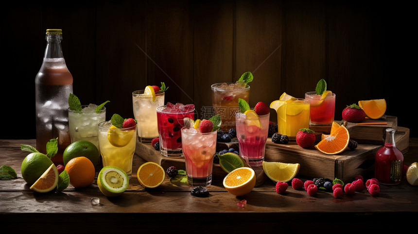 水果饮料酒类商业图片