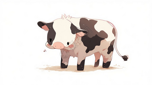 母牛与小牛卡通小奶牛儿童插画插画