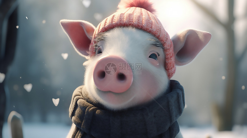 可爱小猪图片