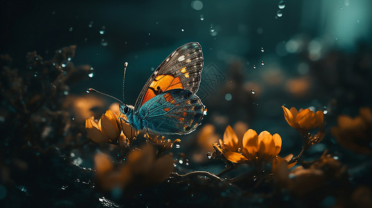 美丽蝴蝶昆虫背景图片