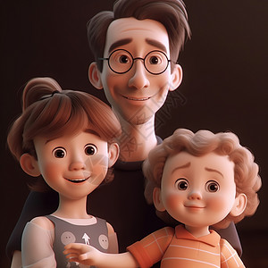 3D父亲节插画背景图片