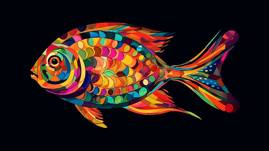 彩色的鱼图片