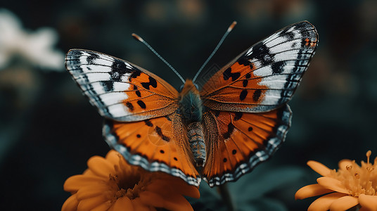 振翅的蝴蝶背景图片