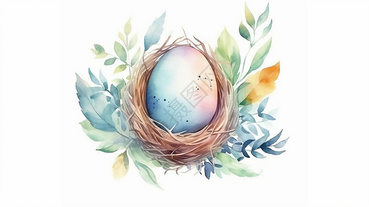 手绘复活节彩蛋背景图片