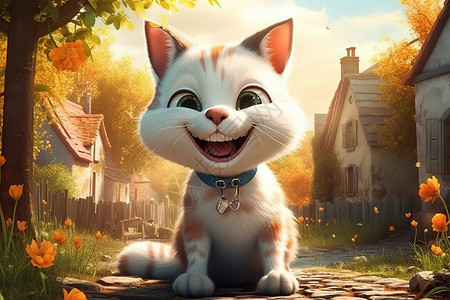 可爱开心小猫模样图片