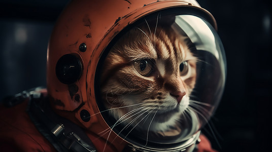 红猫宇航员背景图片