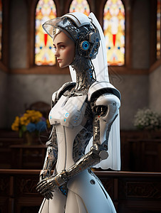 机器人新娘背景图片