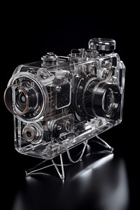 相机结构透明相机插画