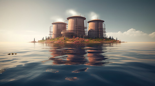 岛上新能源发电站图片