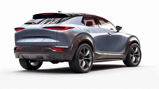金属光泽背景一辆现代豪华的泛着金属光泽的SUV轿车插画