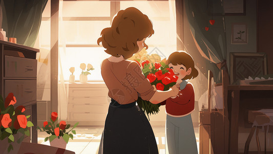 母亲节送妈妈花朵背景图片