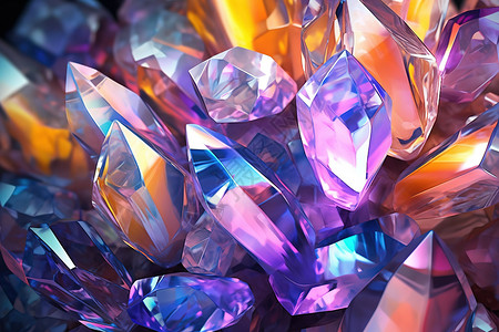 色泽光亮的紫水晶宝石艺术品高清图片