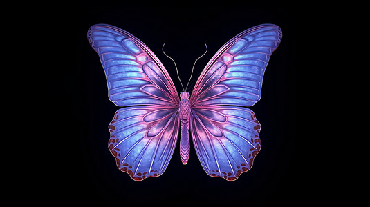 大只黑蝴蝶细致美丽透明的蝴插画