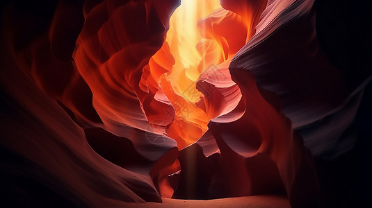 羚羊峡谷流沙三维幻想的美丽的羚羊峡谷图片插画