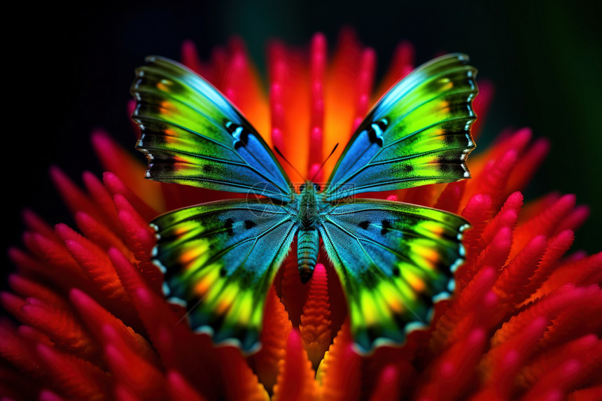 炫彩的蝴蝶活力色彩图片