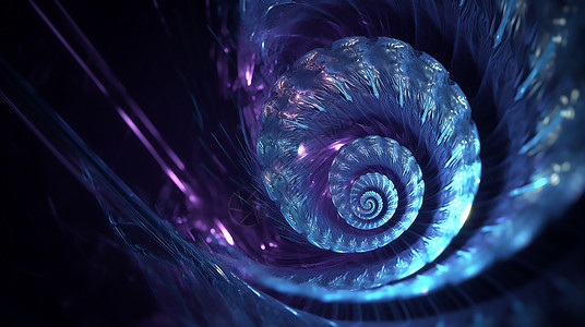 螺旋形紫色科幻背景插画
