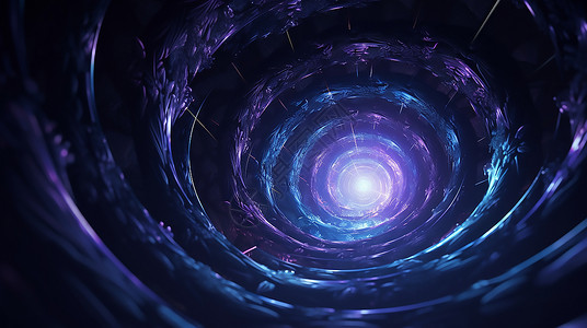 空间扭曲紫色扭曲科幻背景插画