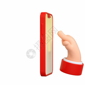 3D立体人购物手机红包概念GIF高清图片