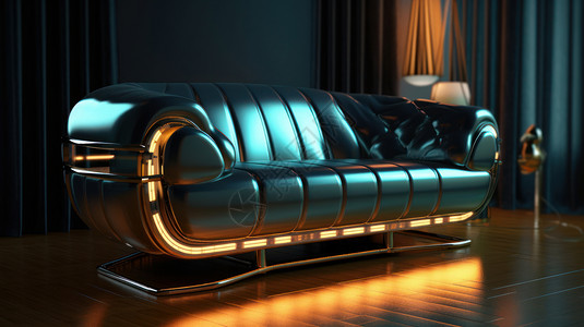 华丽时尚反光的沙发背景图片