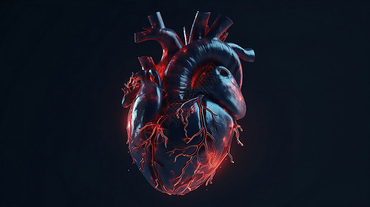 心脏人体器官概念图高清图片